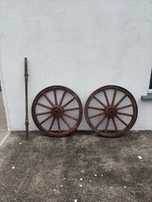 3 ft Donkey Cart Wheels and axel
