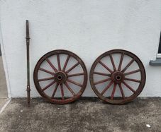 3 ft Donkey Cart Wheels and axel