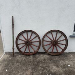 3 ft Donkey Cart Wheels and axel
