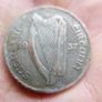 Silver Color 1937 Ireland One Penny Coin Old Irish 1d Image 2