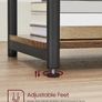 Set of 2 Side Tables, 2-Tier Sofa Side Tables, Bedside Tables with Steel Frames, for Living Room, Bedroom, Home Office, Industrial Style, Rustic Brown and Black Image 8