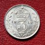 Unc 1919 United Kingdom Silver 3 Pence - George V 1st issue; incl. Maundy Image 2