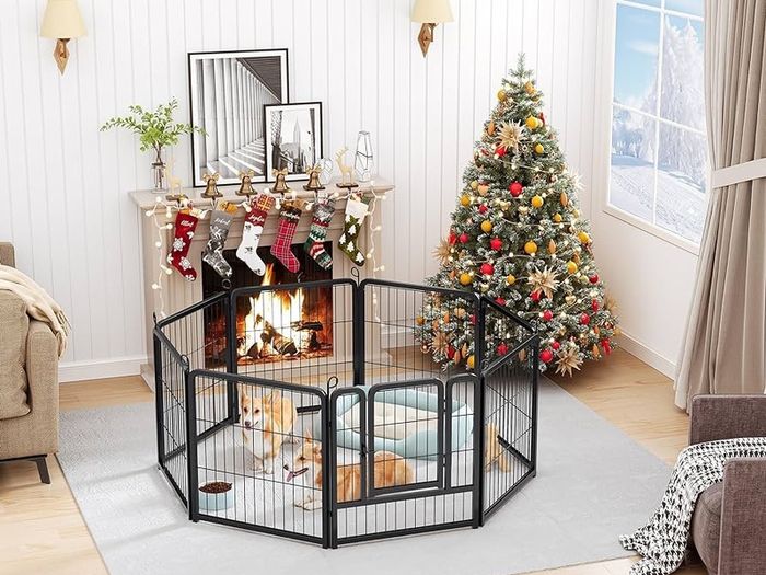 NEW SALE | Dog Pen, 8 Panel Puppy Pen with Door, High 60cm Indoor/Outdoor Dog Playpen