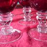 Piece Ruby Red Glass Stemmed Goblets Image 7
