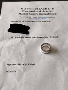 18ct white gold Bvlgari white ceramic ring