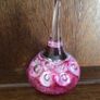 Pink and clear pointed glass paperweight Image 2