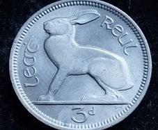 Ireland - 1953 - 3 Pence - Hare - UNC - KM.12a - [2778]