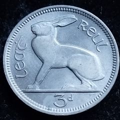 Ireland - 1953 - 3 Pence - Hare - UNC - KM.12a - [2778]