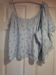 H&M satin sheer pyjama set