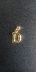 Solid 14 carat gold letter D initial charm pendant