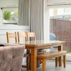 Kitchen Table, 4 Chairs and Bench and Glass Cover for Table