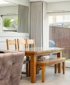 Kitchen Table, 4 Chairs and Bench and Glass Cover for Table