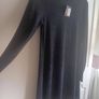 Navy long-sleeve knit textured dress Image 2