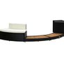 Spa Surround Black Poly Rattan And Solid Acacia Wood Image 3