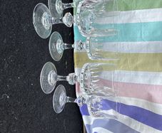 Set of 5 crystal sherry glasses