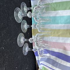 Set of 5 crystal sherry glasses