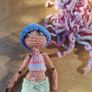 Handmade Crochet Doll with Removable Hair and Hat Image 5