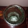 Collectable Bamboo Shaped Large Heavy Vase Green Recycled Glass. Image 5