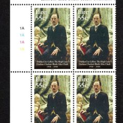 2008 Ireland Centenary of The Hugh Lane Gallery, Dublin Commemorative Stamp Plate Block Plate 1A1A1A1A Mint Never Hinged (MNH)