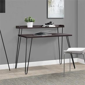 Dorel Haven Retro Desk With Riser Espresso - 9881196comuk