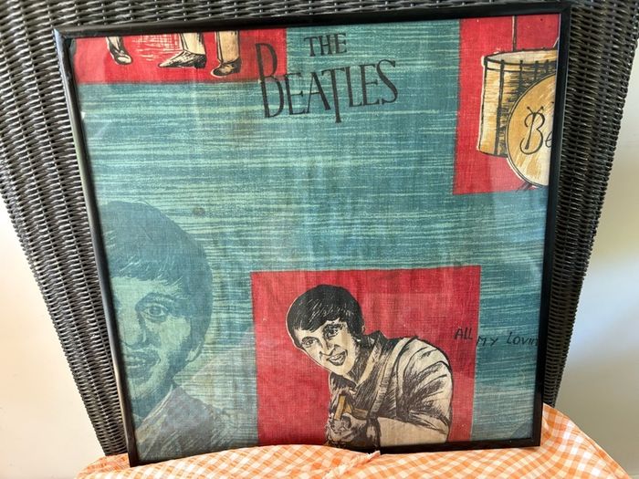 Original 1960 S Beatles Fabric, Framed