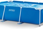 NEW SALE | Metal Frame Rectangular Outdoor Swimming Pool, Filter Pump Not Included, Capacity 3834 L, Measures 300 x 200 x 75 Centimeters - Colour Blue