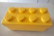 Yellow Lego storage brick - 8 stud