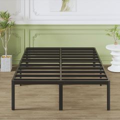 High Super King Bed Frame 6ft with Rounded Corner Legs, Heavy Duty Metal Super King Size Bed 180x200cm, Super King Size Bed 46 cm High, Noise Free, Easy Assembly