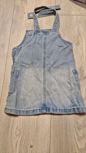 Denim dungarees, 6-9 months