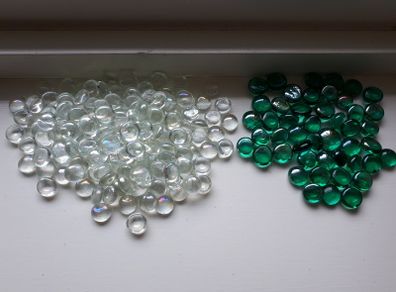 Beautiful Glass Beads - Clear and Green