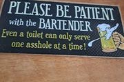 a patient bartender