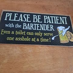 a patient bartender