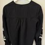 VERO MODA Charlotte Embroidered Sleeve Top Black Size S! Image 8