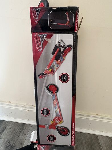 Disney Cars Folding Kids Scooter - Adjustable Height
