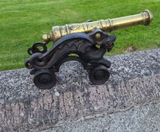 Brass signal cannon