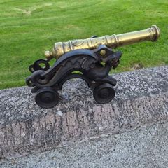 Brass signal cannon