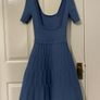 Sandro Blue Knit Beaded Dress - (UK 8/10) -  Square Neck Image 2