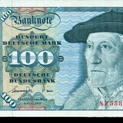 GERMANY: 1977 100 Mark Banknote Paper Money