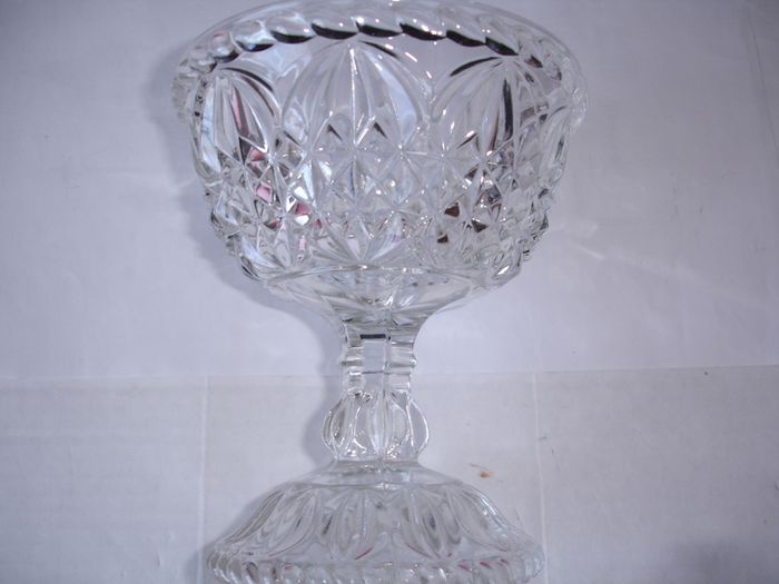 Antique Early American Clear Glass Compote Bowl circa late 1800's
