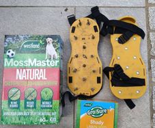Grass aerator boots, Westland moss remover, Gro-sure shady lawn