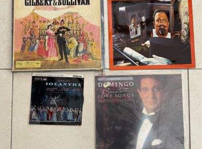 Gilbert and Sullivan, Harry Secombe and Placido Domingo vinyl bundle , all in working order