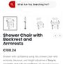 Shower Chair with Backrest and Armrests Image 8