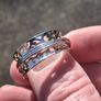 Sterling Silver Ring with Tri Band Spinner Image 5