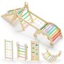8 in 1 Indoor Triangle Climbing Frame for Toddlers, Foldable Baby Climbing Toys Set, Jungle Gym Montessori Climber for 2-6 Years Old- Rainbow Image 2