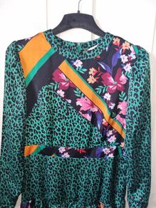 Liquorish Mixed Print Dress Size Uk 14