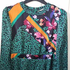 Liquorish Mixed Print Dress Size Uk 14