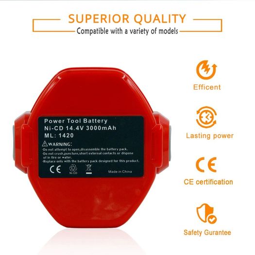 BRAND NEW 3000mAh Replacement Battery for Makita 14.4V 1420 1422 1433 1434 1435 6337D 6237D 6281D 6280D Power Tools Battery