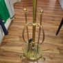 Antique Victorian Art Nouveau Brass Telescopic Floor Lamp Adjustable Standard Light Image 3