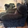 Black reclining lounger armchair Image 4
