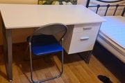 Heavy table with foldable IKEA chair